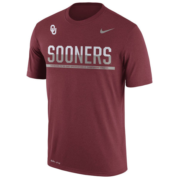 Oklahoma Sooners Nike 2016 Staff Sideline Dri-Fit Legend T-Shirt Crimson