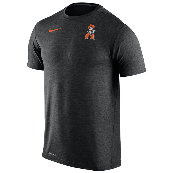 Oklahoma State Cowboys Nike Stadium Dri-Fit Touch T-Shirt Heather Black - Click Image to Close