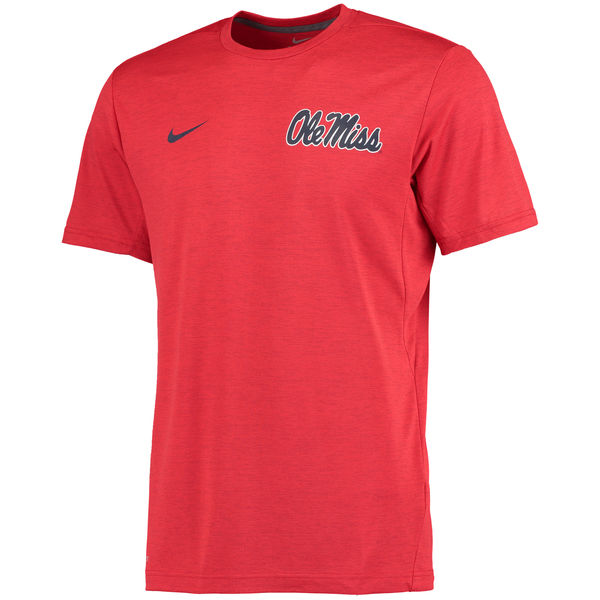 Ole Miss Rebels Nike Stadium Dri-Fit Touch T-Shirt Heather Red