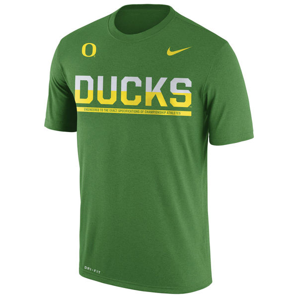 Oregon Ducks Nike 2016 Staff Sideline Dri-Fit Legend T-Shirt Apple Green