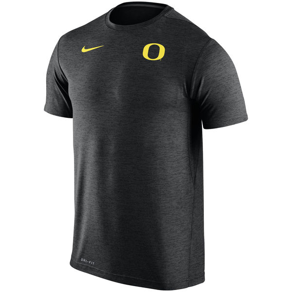 Oregon Ducks Nike Stadium Dri-Fit Touch T-Shirt Heather Black - Click Image to Close