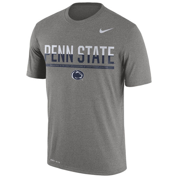 Penn State Nittany Lions Nike 2016 Staff Sideline Dri-Fit Legend T-Shirt Dark Gray - Click Image to Close