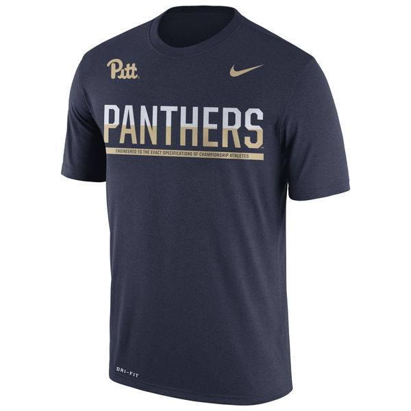 Pitt Panthers Nike 2016 Staff Sideline Dri-Fit Legend T-Shirt Navy - Click Image to Close