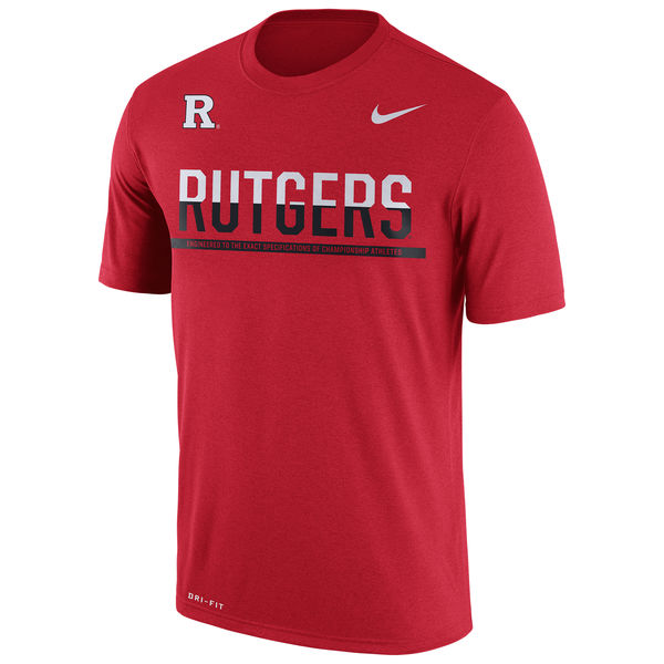 Rutgers Scarlet Knights Nike 2016 Staff Sideline Dri-Fit Legend T-Shirt Red