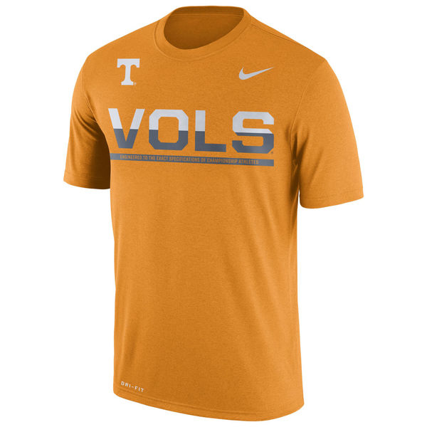 Tennessee Volunteers Nike 2016 Staff Sideline Dri-Fit Legend T-Shirt Orange - Click Image to Close
