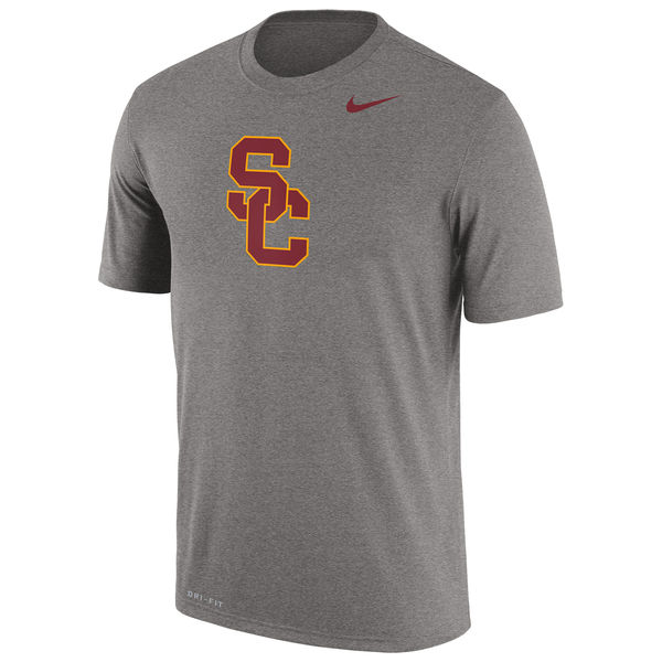 USC Trojans Nike Logo Legend Dri-Fit Performance T-Shirt Dark Gray - Click Image to Close