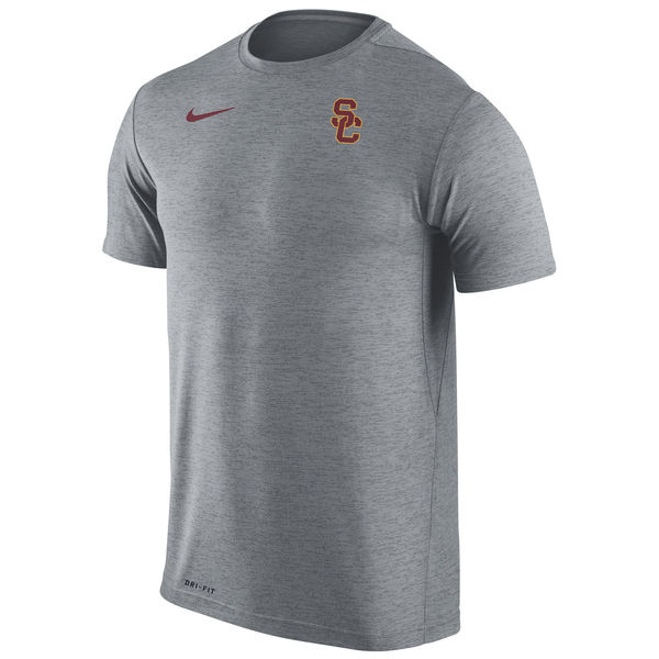 USC Trojans Nike Stadium Dri-Fit Touch T-Shirt Heather Gray