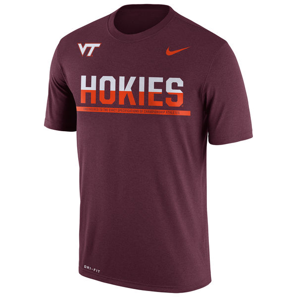 Virginia Tech Hokies Nike 2016 Staff Sideline Dri-Fit Legend T-Shirt Maroon
