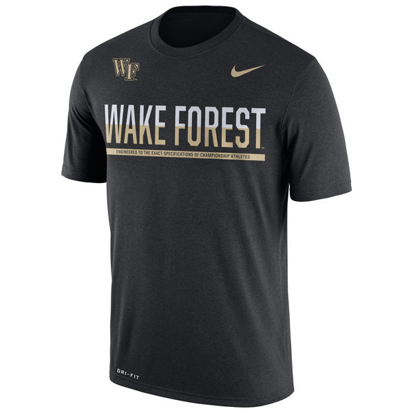 Wake Forest Demon Deacons Nike 2016 Staff Sideline Dri-Fit Legend T-Shirt Black
