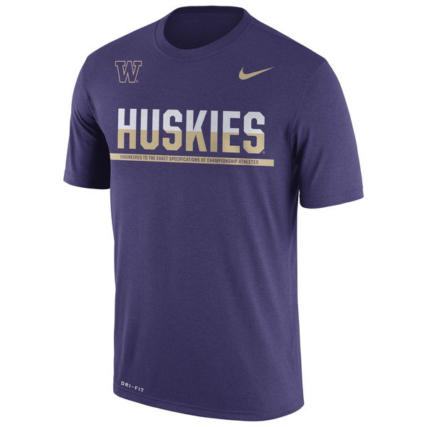 Washington Huskies Nike 2016 Staff Sideline Dri-Fit Legend T-Shirt Purple