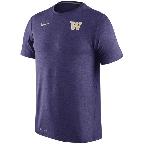 Washington Huskies Nike Stadium Dri-Fit Touch T-Shirt Heather Purple