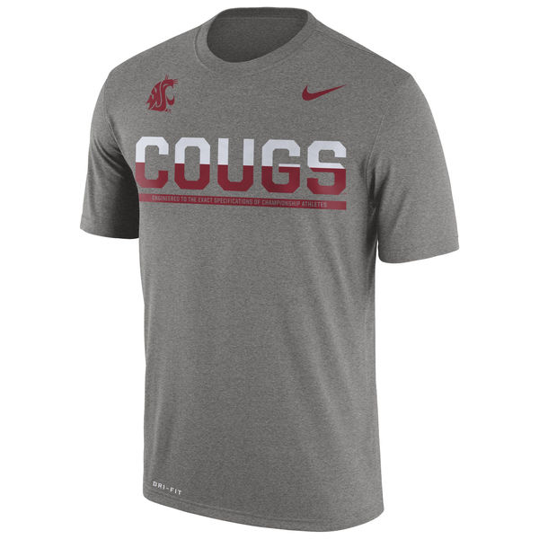 Washington State Cougars Nike 2016 Staff Sideline Dri-Fit Legend T-Shirt Dark Gray