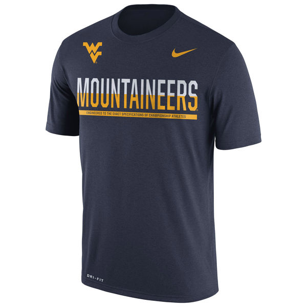 West Virginia Mountaineers Nike 2016 Staff Sideline Dri-Fit Legend T-Shirt Navy