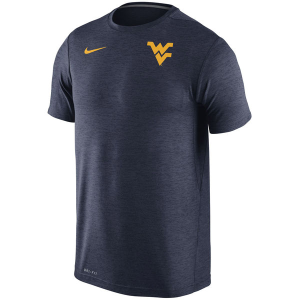 West Virginia Mountaineers Nike Stadium Dri-Fit Touch T-Shirt Heather Navy