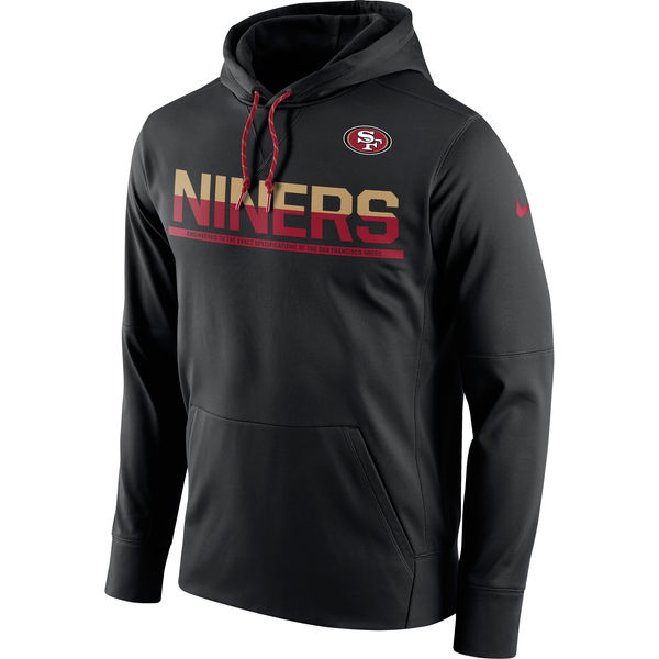 San Francisco 49ers Nike Sideline Circuit Pullover Performance Hoodie Black