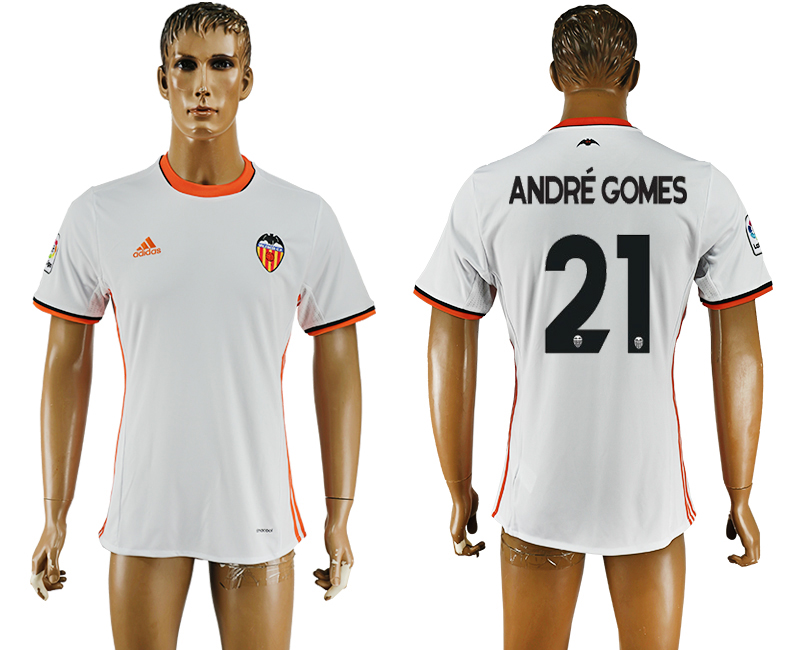 2016-17 Valencia CF 21 ANDRE GOMES Home Thailand Soccer Jersey