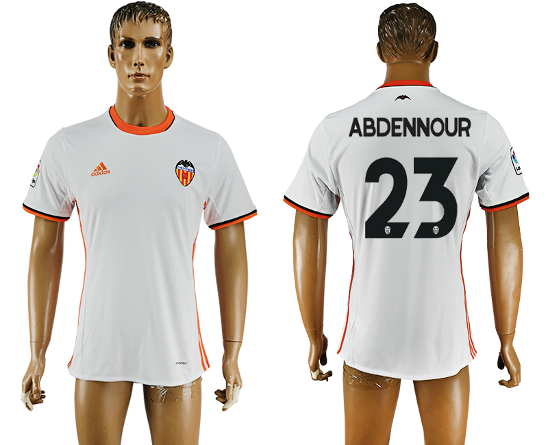 2016-17 Valencia CF 23 ABDENNOUR Home Thailand Soccer Jersey