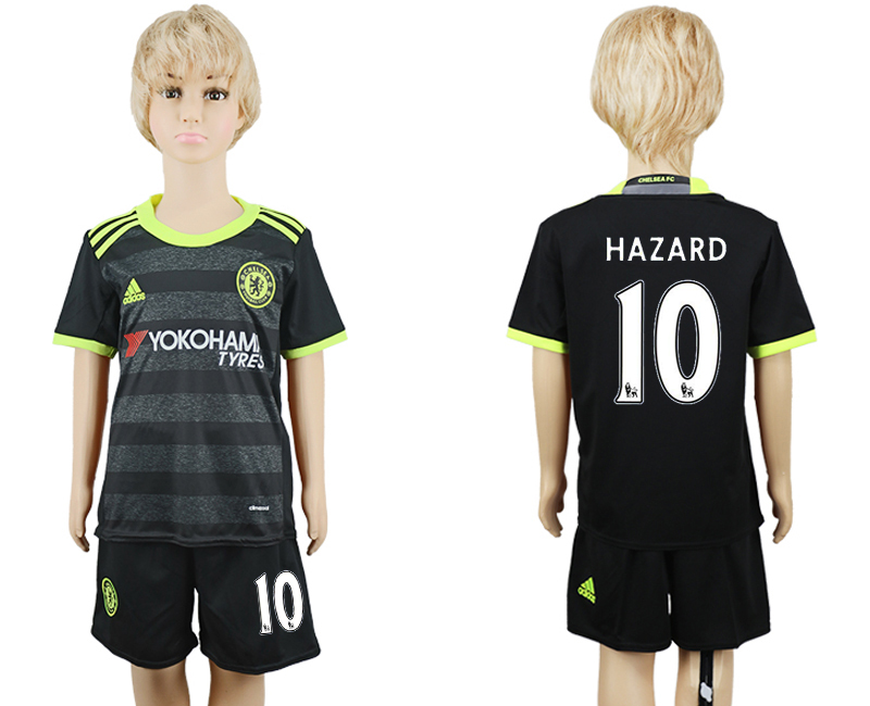 2016-17 Chelsea 10 HAZARD Away Youth Soccer Jersey