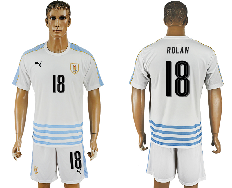 2016-17 Uruguay 18 ROLAN Away Soccer Jersey