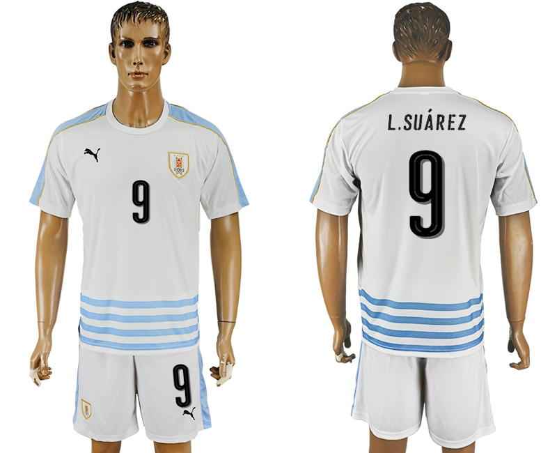 2016-17 Uruguay 9 L.SUAREZ Away Soccer Jersey