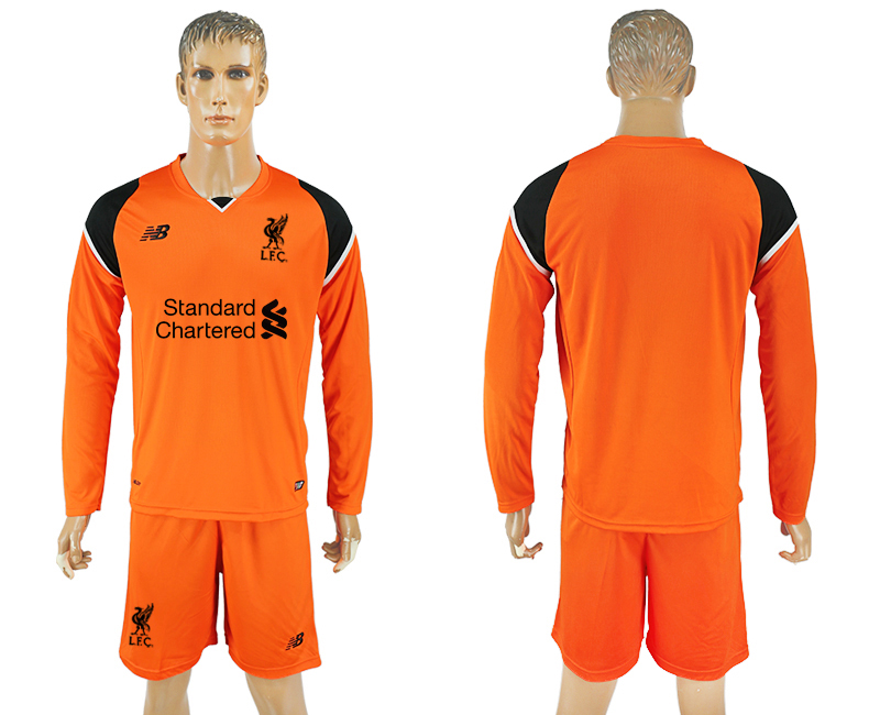 2016-17 Liverpool Orange Goalkeeper Long Sleeve Soccer Jersey