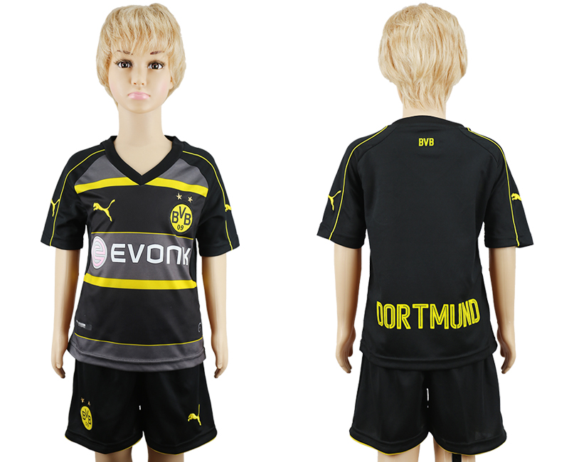 2016-17 Dortmund Away Youth Soccer Jersey