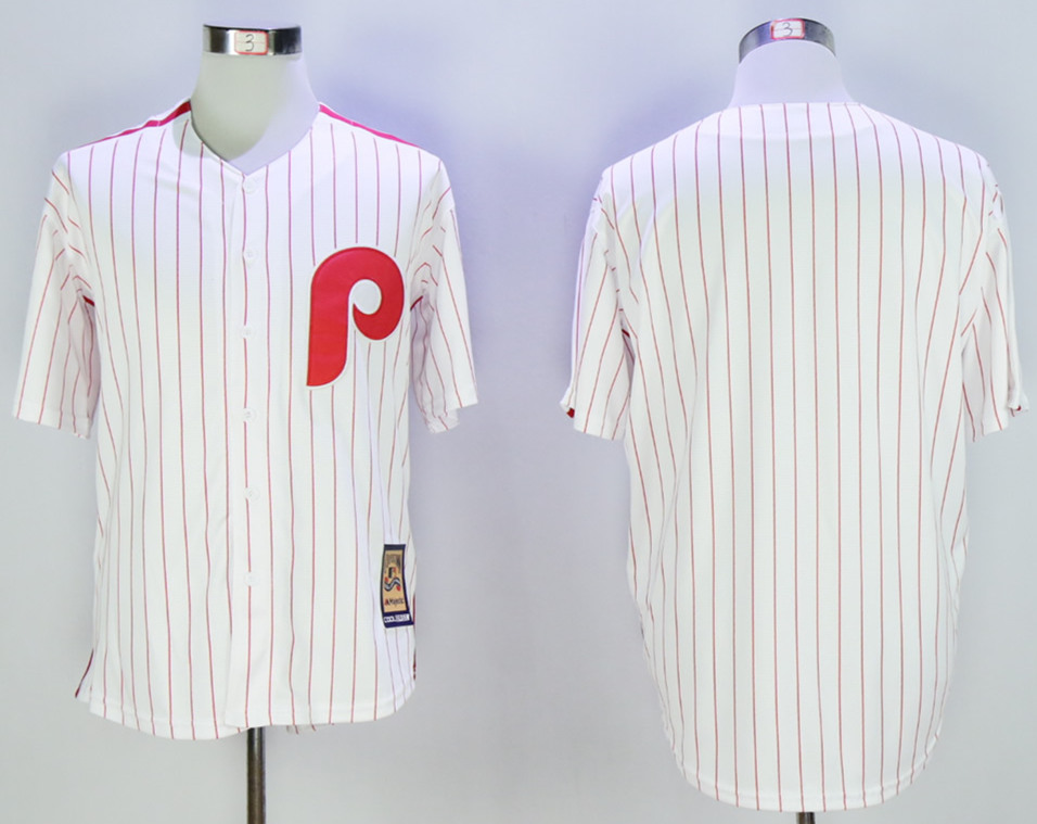 Phillies Blank White Throwback Jersey