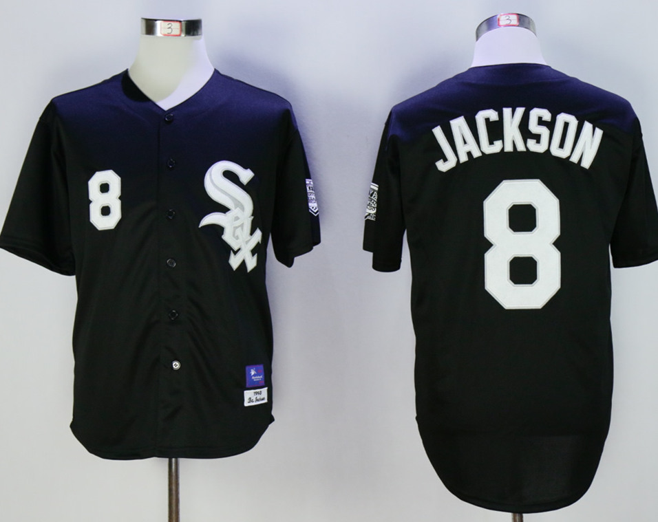 White Sox 8 Bo Jackson Black Throwback Jersey