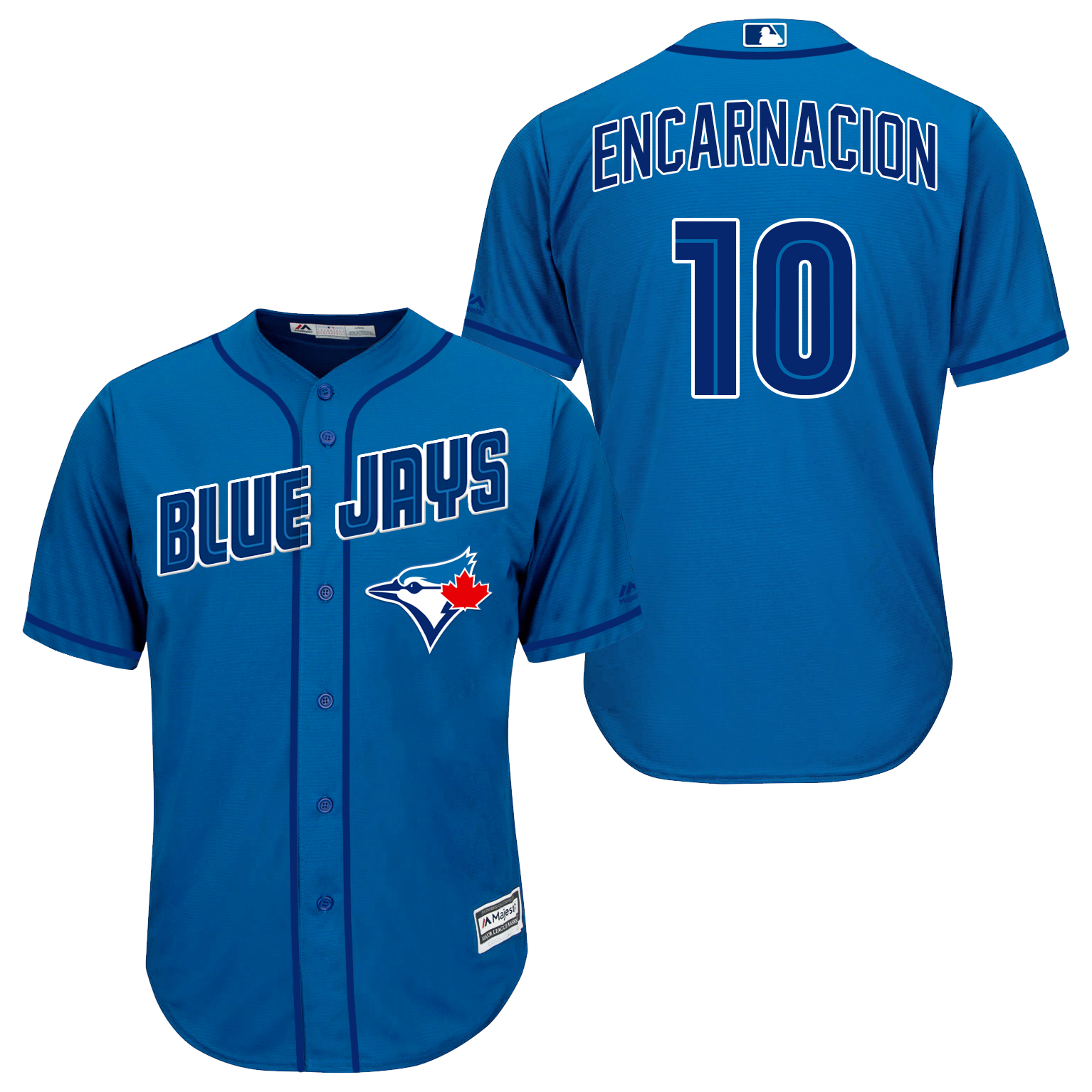 Blue Jays 10 Edwin Encarnacion Light Blue New Cool Base Jersey
