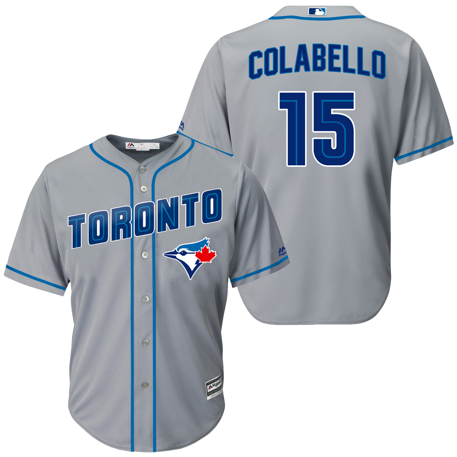 Blue Jays 15 Chris Colabello Grey New Cool Base Jersey