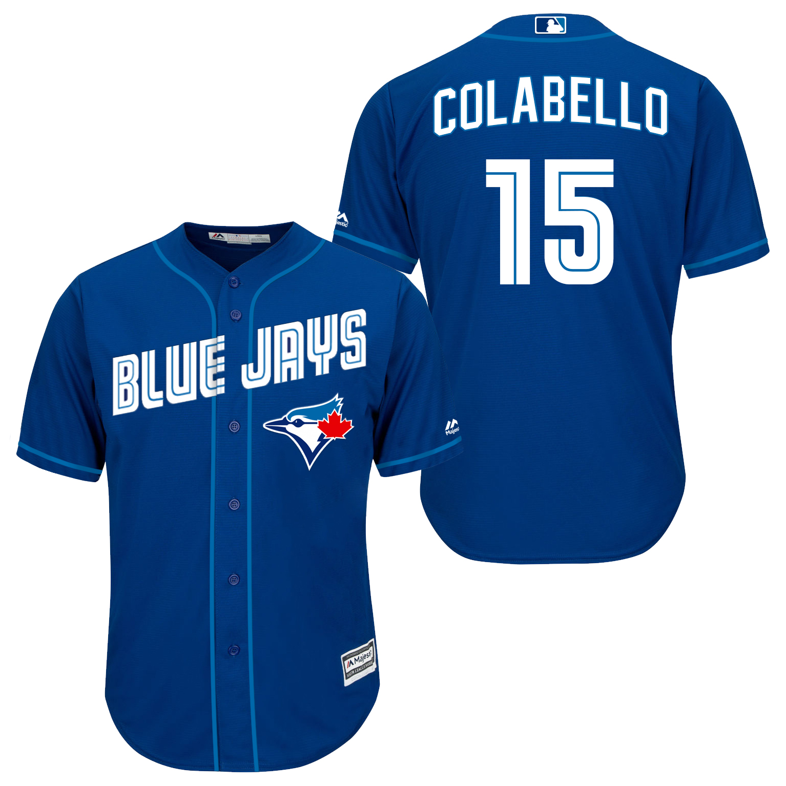 Blue Jays 15 Chris Colabello Navy Blue New Cool Base Jersey