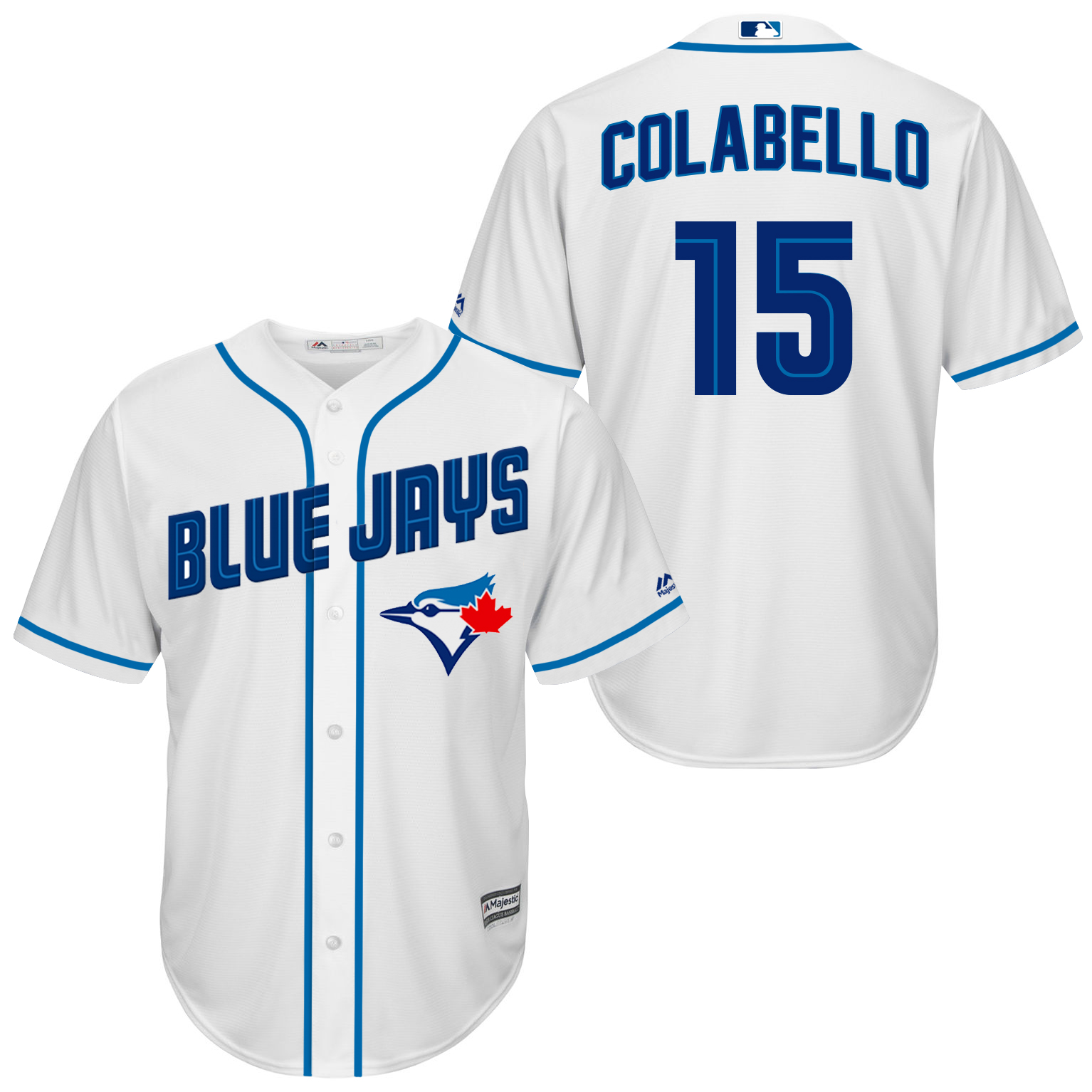 Blue Jays 15 Chris Colabello White New Cool Base Jersey