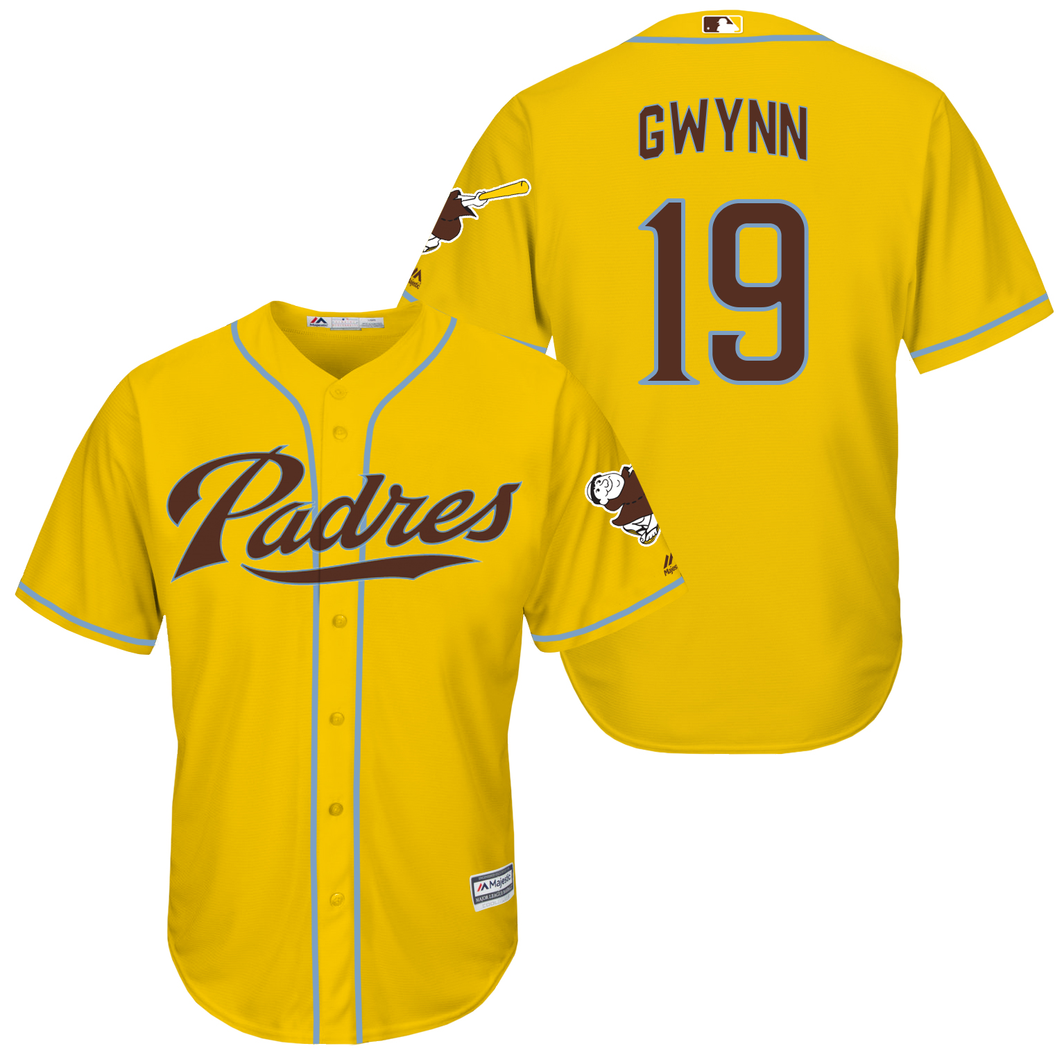 Padres 19 Tony Gwynn Yellow New Cool Base Jersey