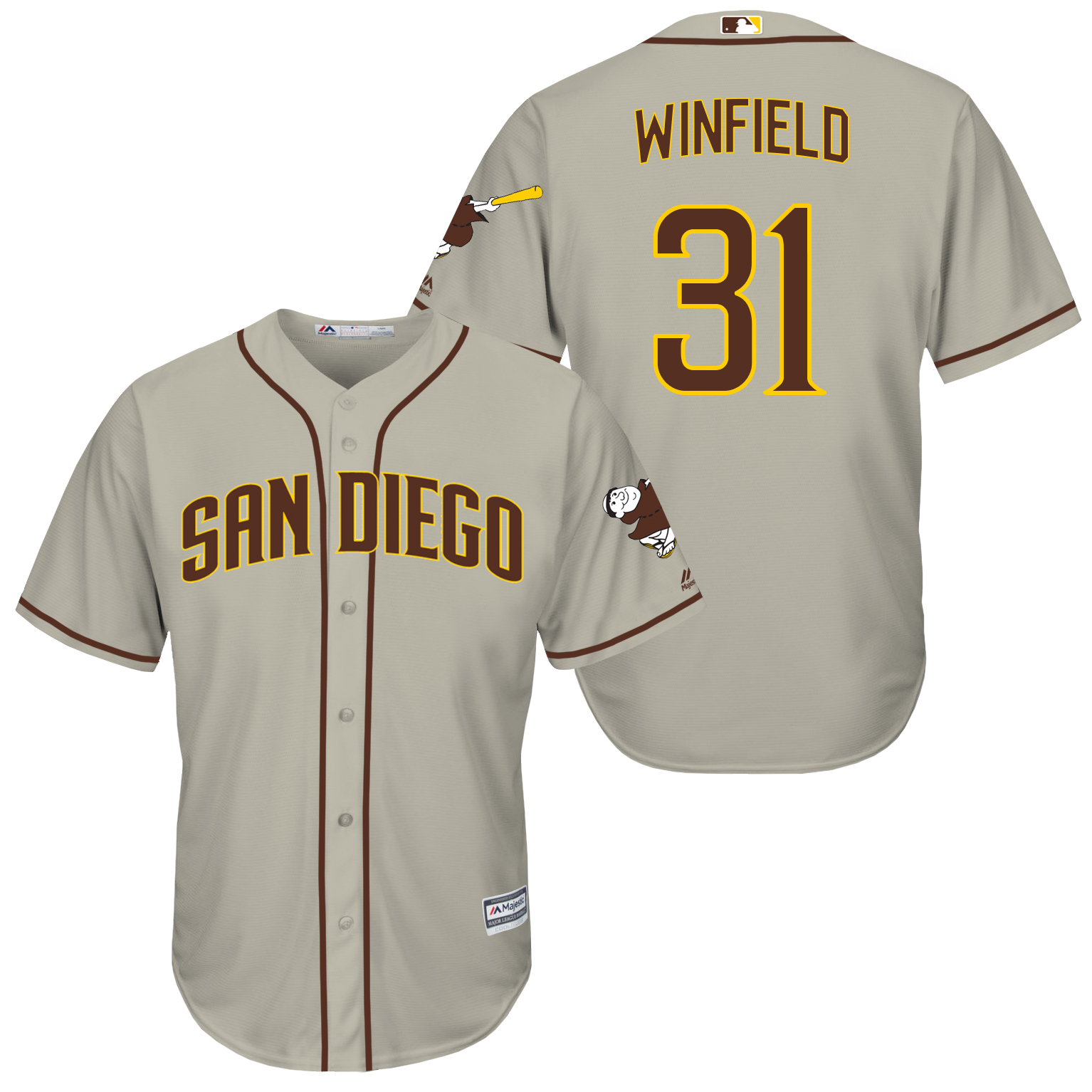 Padres 31 Dave Winfield Grey New Cool Base Jersey