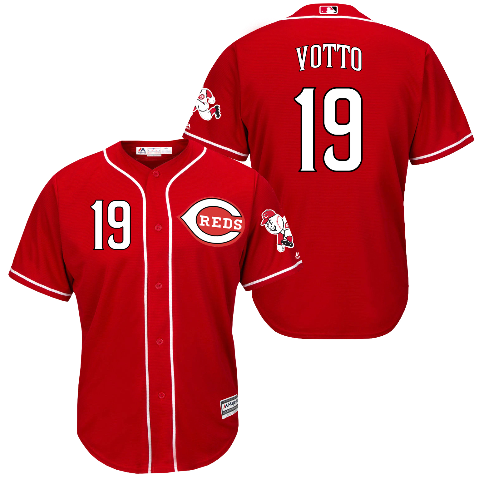 Reds 19 Joey Votto Red New Cool Base Jersey