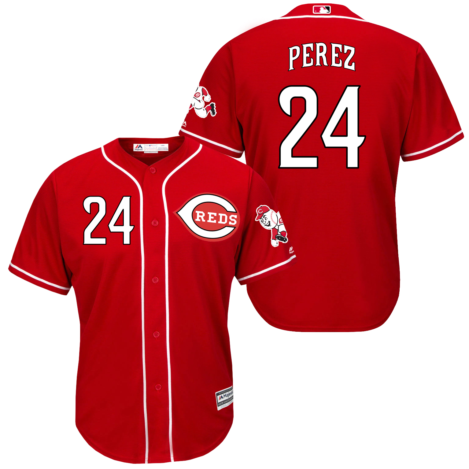 Reds 24 Tony Perez Red New Cool Base Jersey