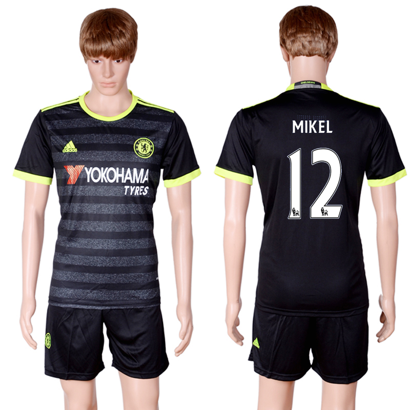 2016-17 Chelsea 12 MIKEL Away Soccer Jersey