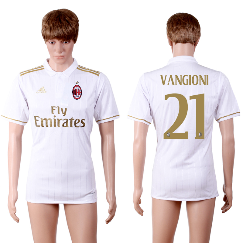 2016-17 AC Milan 21 VANGIONI Away Thailand Soccer Jersey
