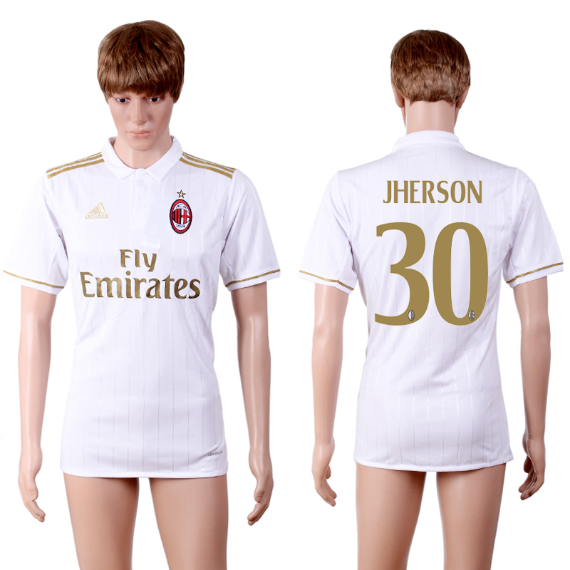 2016-17 AC Milan 30 JHERSON Away Thailand Soccer Jersey