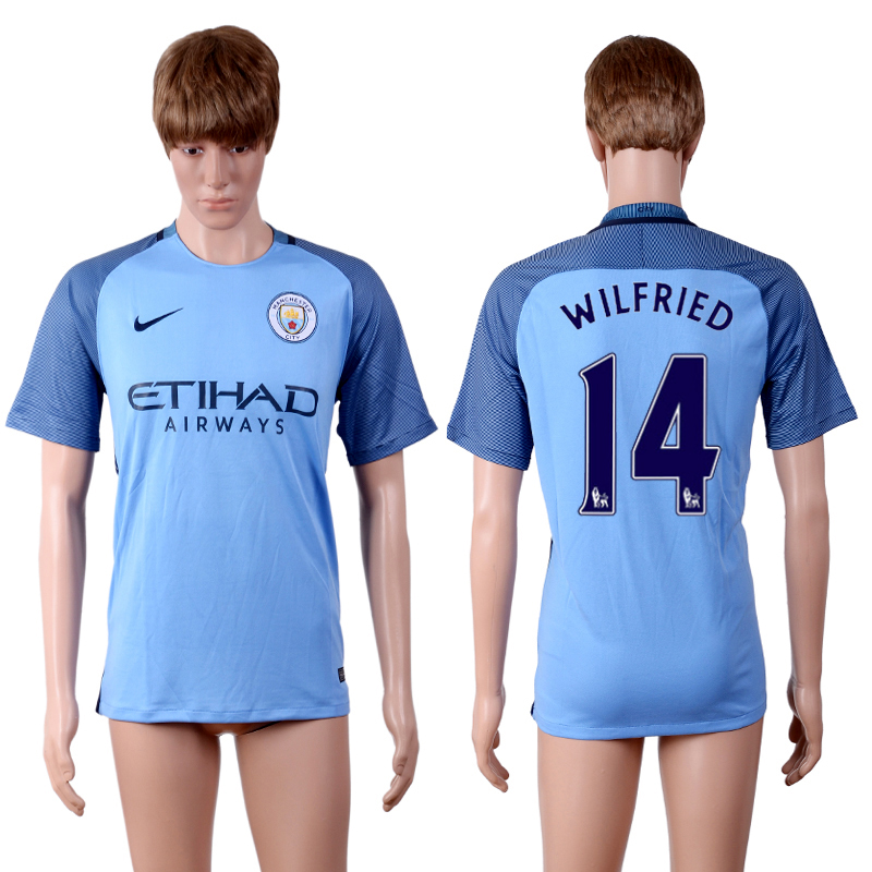 2016-17 Manchester City 14 WILFRIED Home Thailand Soccer Jersey