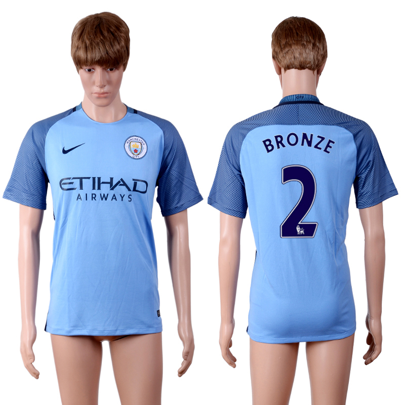 2016-17 Manchester City 2 BRONZE Home Thailand Soccer Jersey