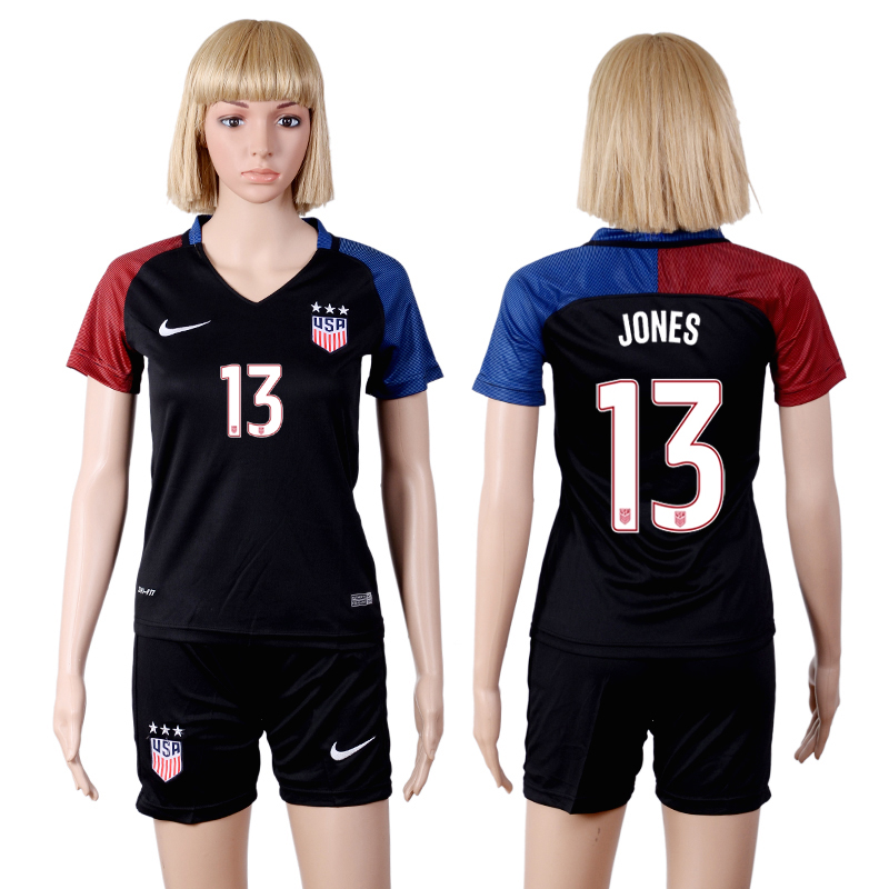 2016-17 USA 13 JONES Away Women Soccer Jersey