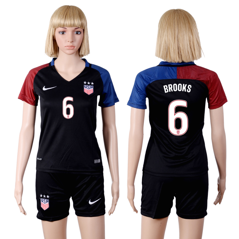 2016-17 USA 6 BROOKS Away Women Soccer Jersey 2016-17 USA 6 BROOKS Away Women Soccer Jersey