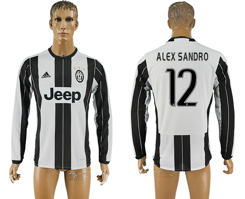 2016-17 Juventus 12 ALEX SANDRO Home Long Sleeve Thailand Soccer Jersey