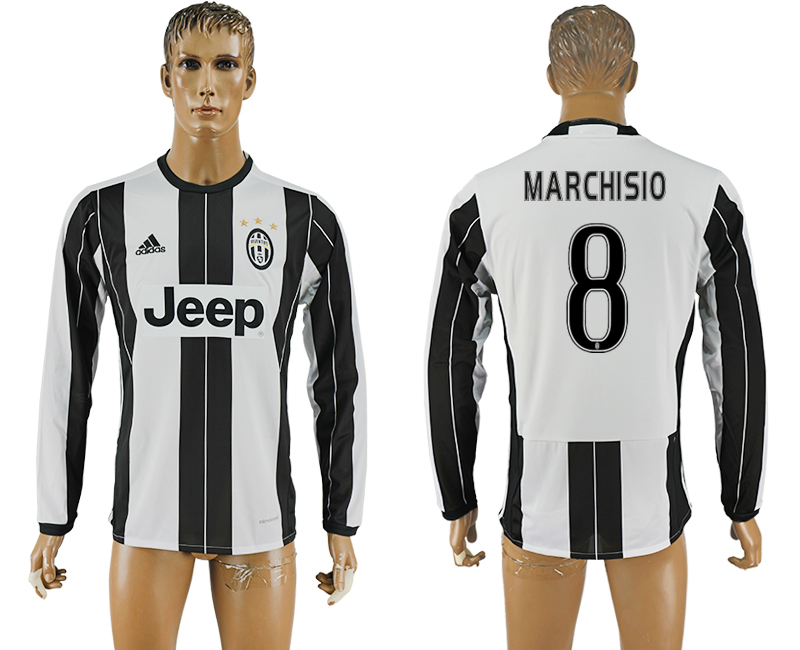 2016-17 Juventus 8 MARCHISIO Home Long Sleeve Thailand Soccer Jersey