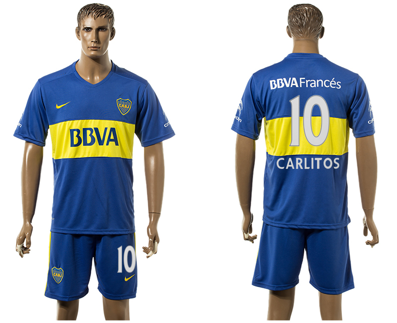 2016-17 Boca Juniors 10 CARLITOS Home Soccer Jersey 2016-17 Boca Juniors 10 CARLITOS Home Soccer Jersey
