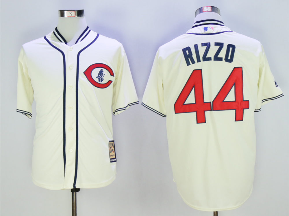 Cubs 44 Anthony Rizzo Cream 1929 Turn Back The Clock Cool Base Jersey