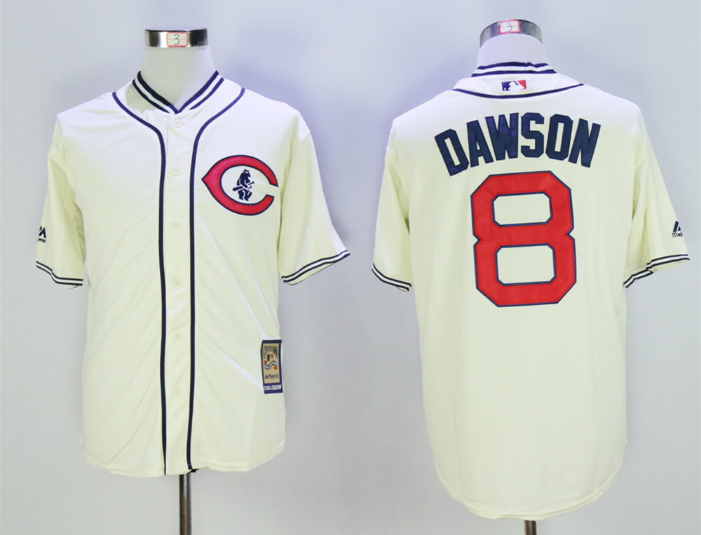 Cubs 8 Andre Dawson Cream 1929 Turn Back The Clock Cool Base Jersey