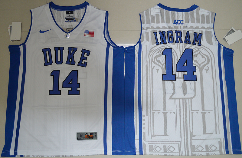 Duke Blue Devils 14 Brandon Ingram White College Basketball Jersey