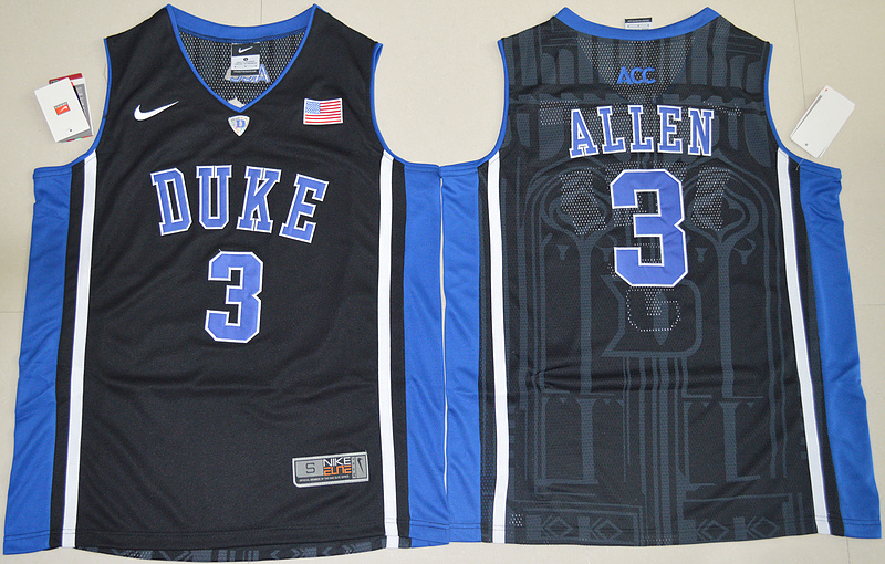 Duke Blue Devils 3 Grayson Allen Black College Basketball Jersey